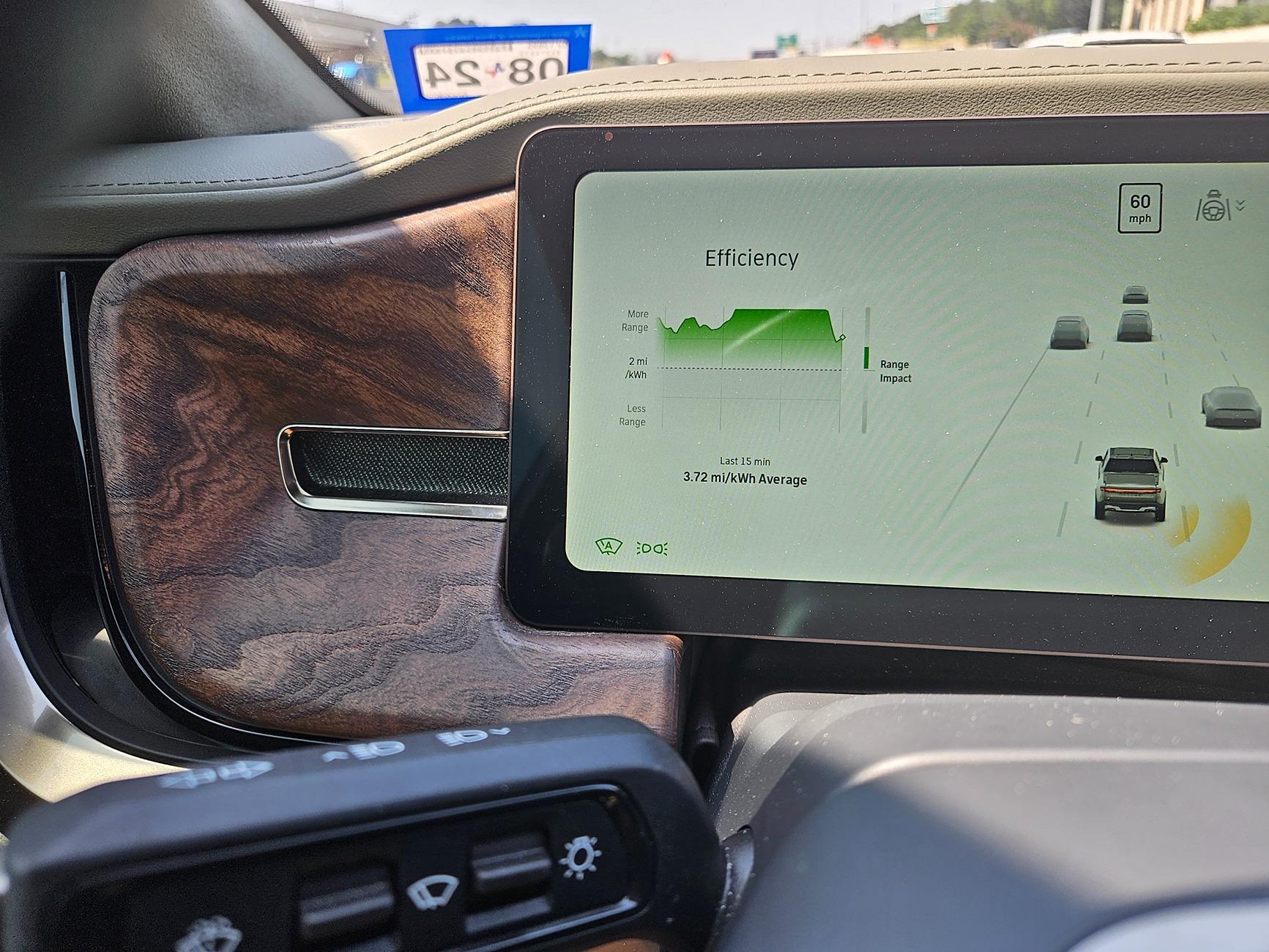 Rivian R1T R1S 1kw/m difference by changing driving style 1000005213