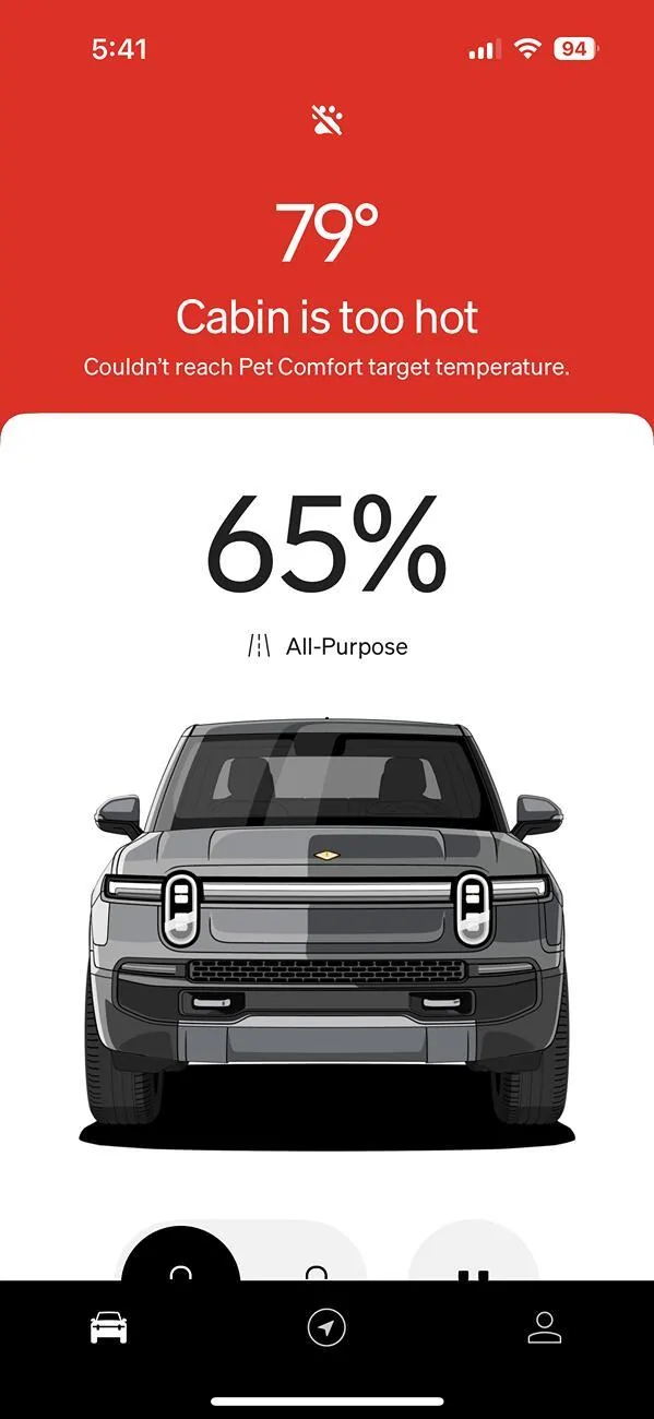 Rivian R1T R1S Temperature control issues with Pet Mode IMG_2199