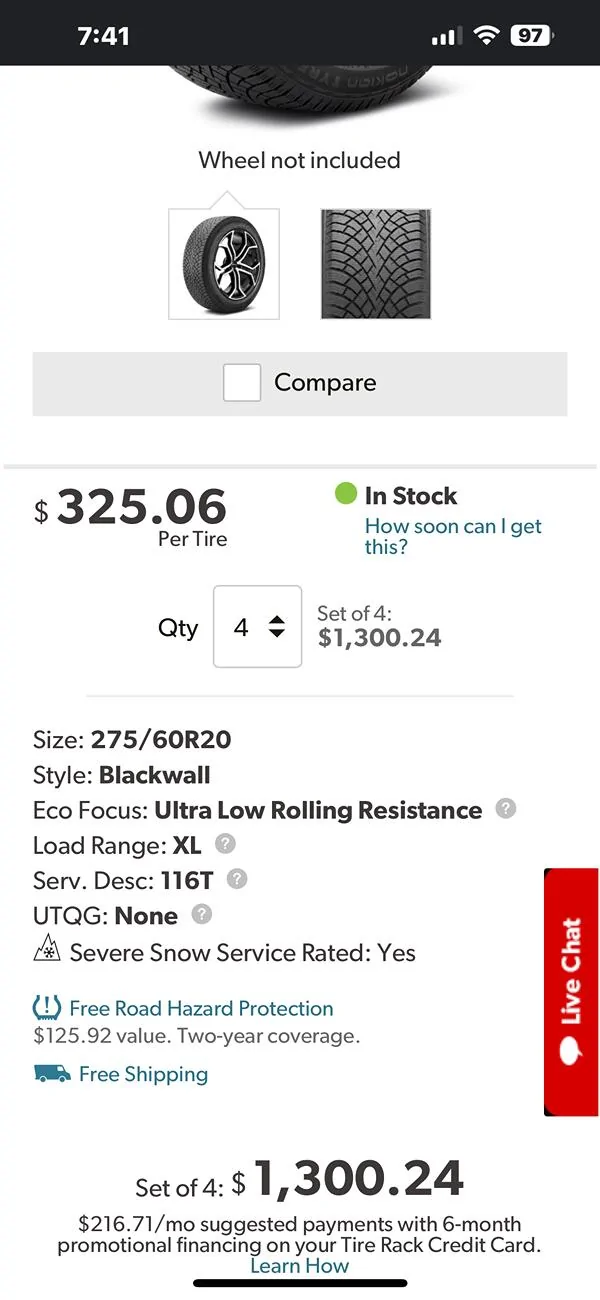 Rivian R1T R1S Efficient Winter Tires Compilation List - 275/60R20 1734360194886-2y