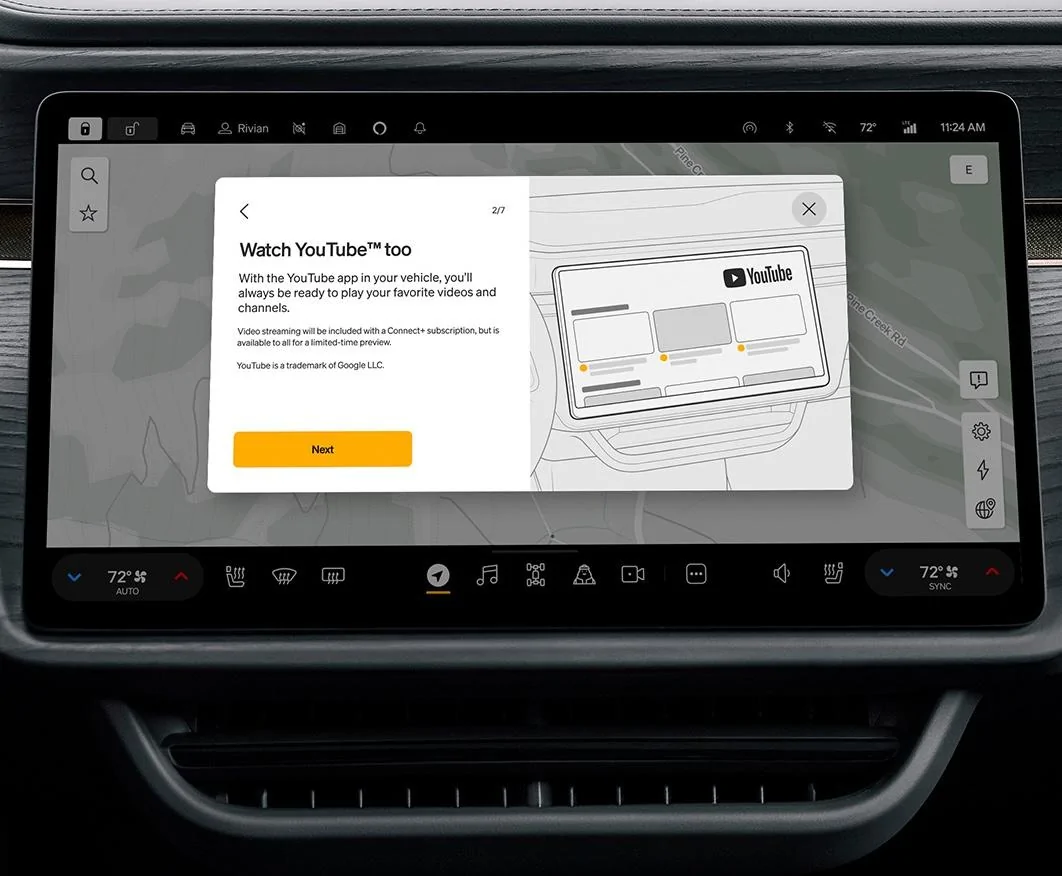 Update this week! Christmas treat, Youtube, Google Cast, Sirius XM,  Pandora, Enhanced Lane Change, Scheduled Drive, Gen 2 KeyFob enhancement &  fixes! | Page 6 | Rivian Forum - R1T R1S R2