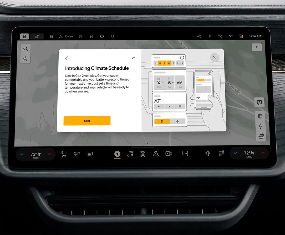 Rivian R1T R1S Update this week! Christmas treat, Youtube, Google Cast, Sirius XM, Pandora, Enhanced Lane Change, Scheduled Drive, Gen 2 KeyFob enhancement & fixes! Ge8mB6pXUAAxs2E