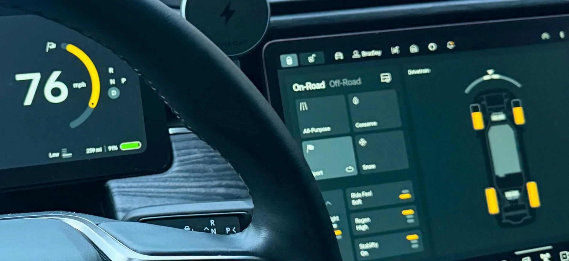 Rivian R1T R1S More power & faster in All Purpose than Sport Mode - confirmed with data / dragy IMG_7522