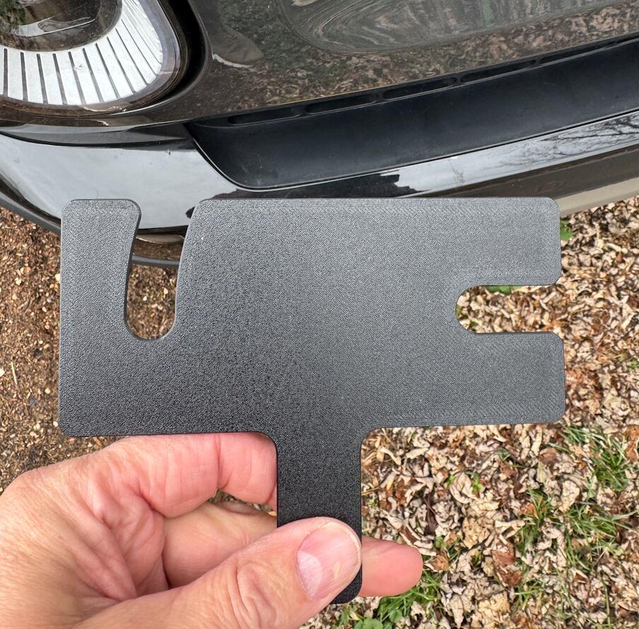 Rivian R1T R1S R1T Headrest Removal Tool Front side of Headrest Removal Tool