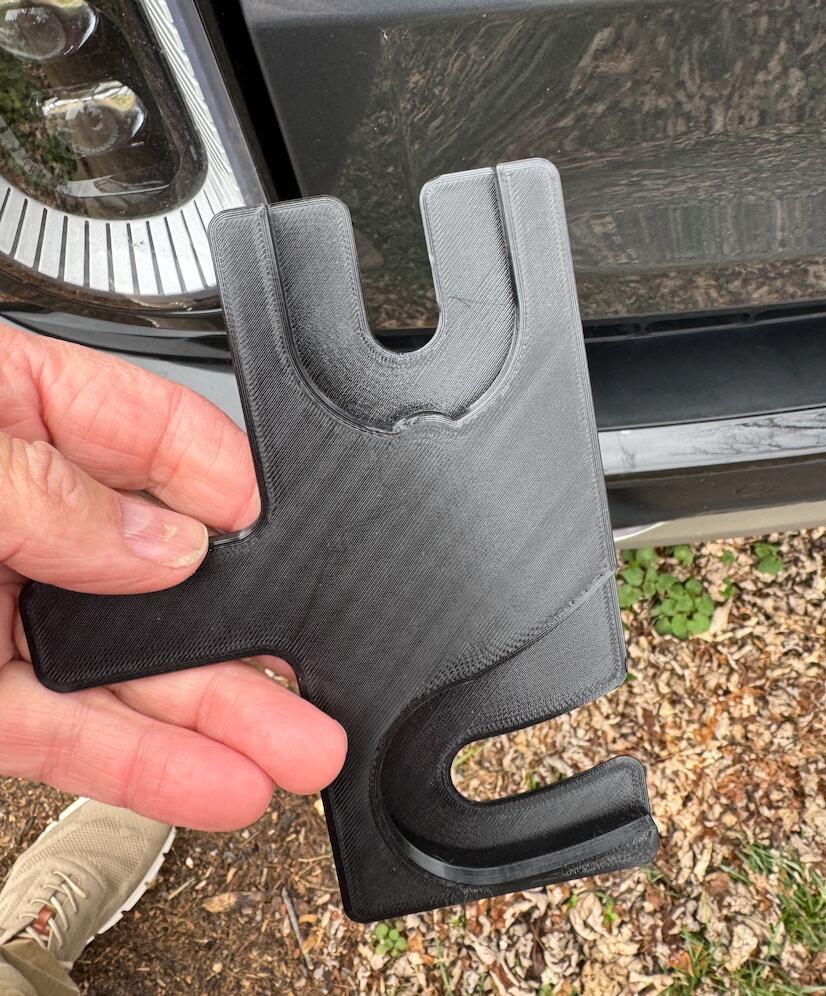 Rivian R1T R1S R1T Headrest Removal Tool Backside of Headrest Removal Tool