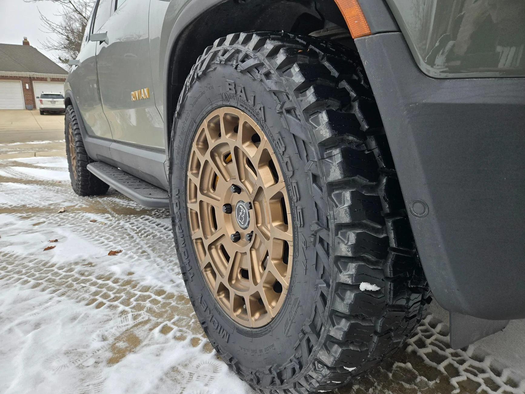 Rivian R1T R1S Black Rhino Voltaic Wheels with Mickey Thompson Baja Boss AT Tires on R1S 20241223_121209