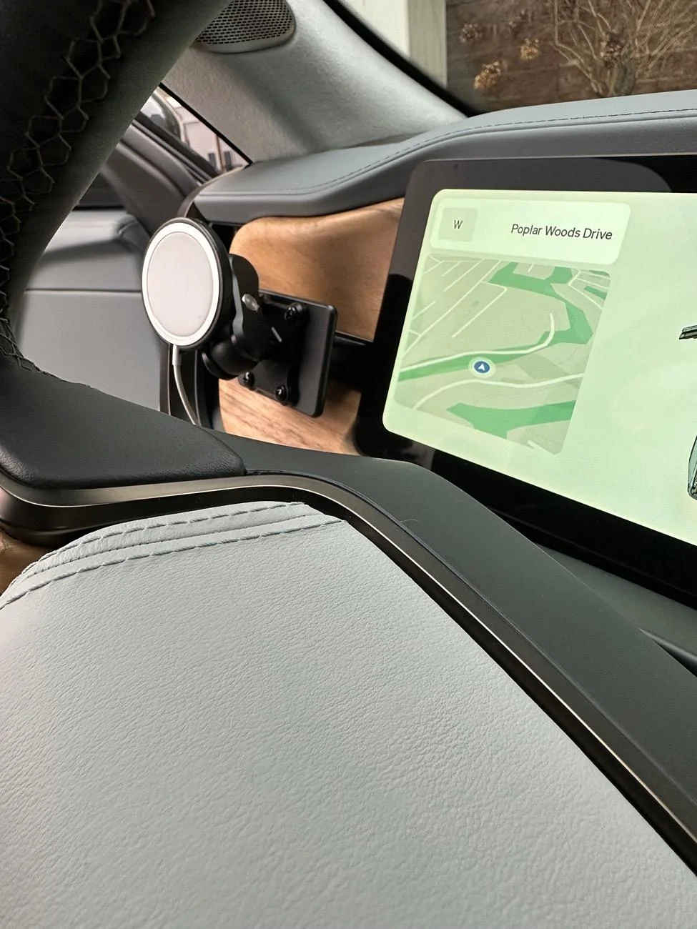 Rivian R1T R1S ProClip phone mount installed on left dash IMG_4563