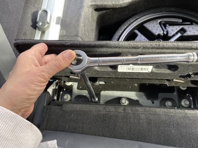 Rivian R1T R1S DIY how-to remove 3rd row from Gen 2 R1S (steps and photos) IMG_2404