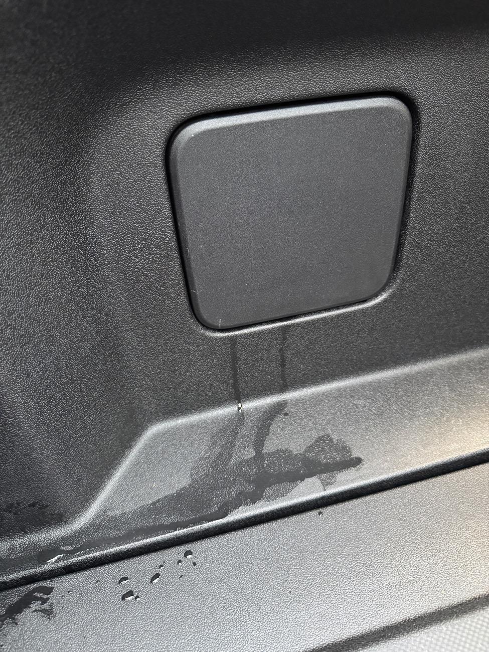 Rivian R1T R1S Gen2 R1T leak from utility panel area water IMG_6997