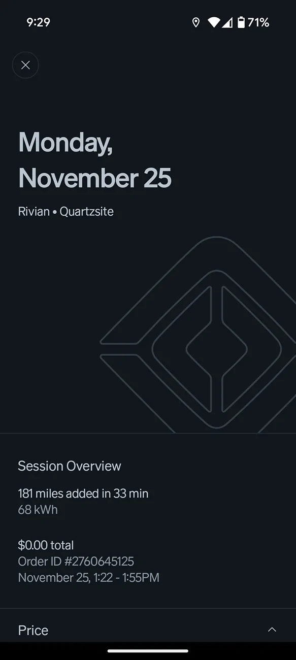 Rivian R1T R1S Gen 2 Standard Pack R1S LFP 80% charge time? Screenshot_20241229-212952