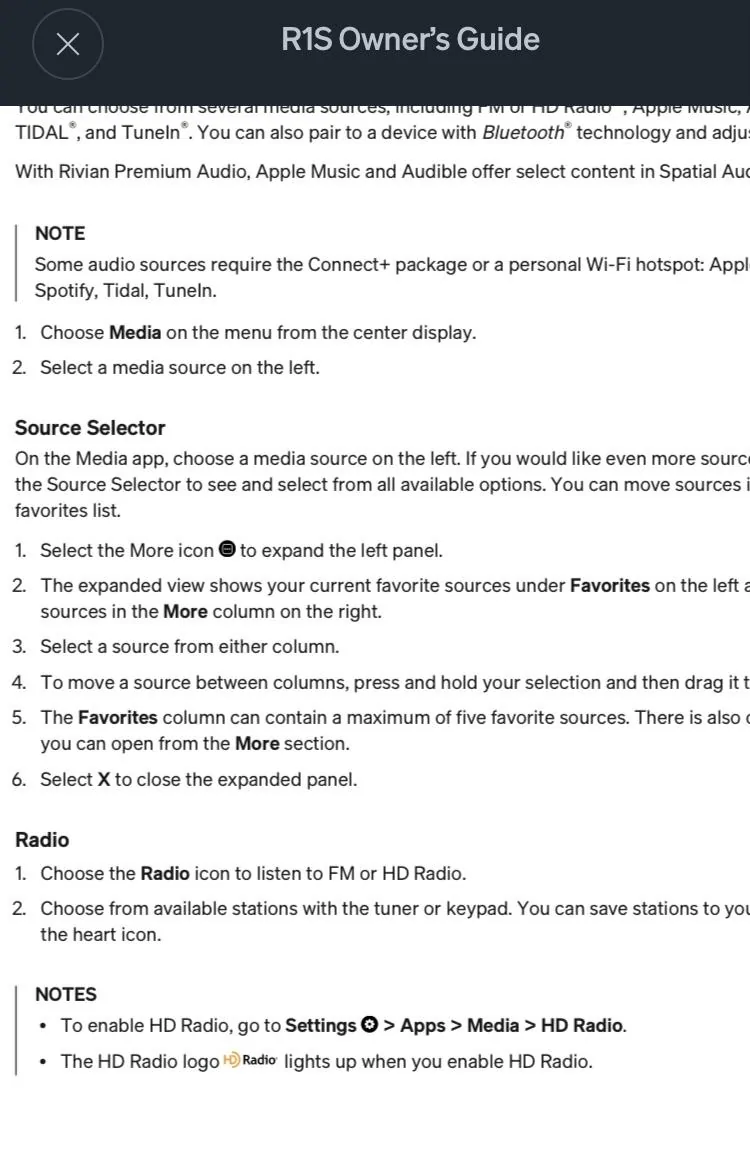 Rivian R1T R1S FM Radio Connection Issues IMG_3899