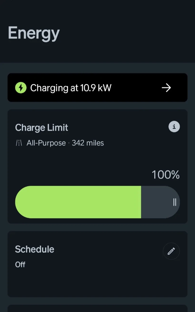 Rivian R1T R1S Miles at 70% charge  dropped with new update. 1000035020