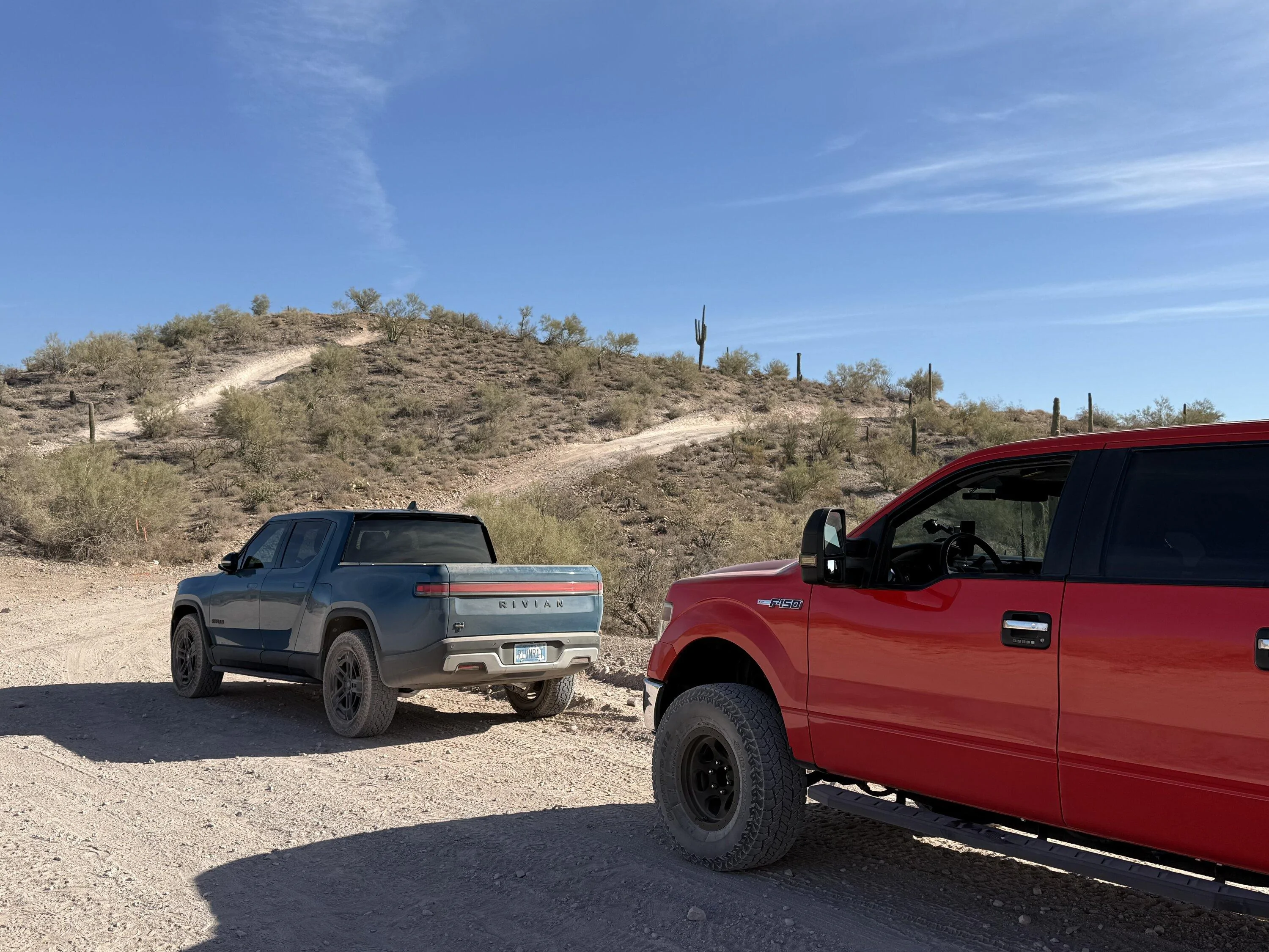 Rivian R1T R1S Off-Road Trip Report - Metro Phoenix, Arizona: China Dam/Tule Creek Homestead Trail (1/4/2025) China Dam Tule 1-4-2025 - 1a