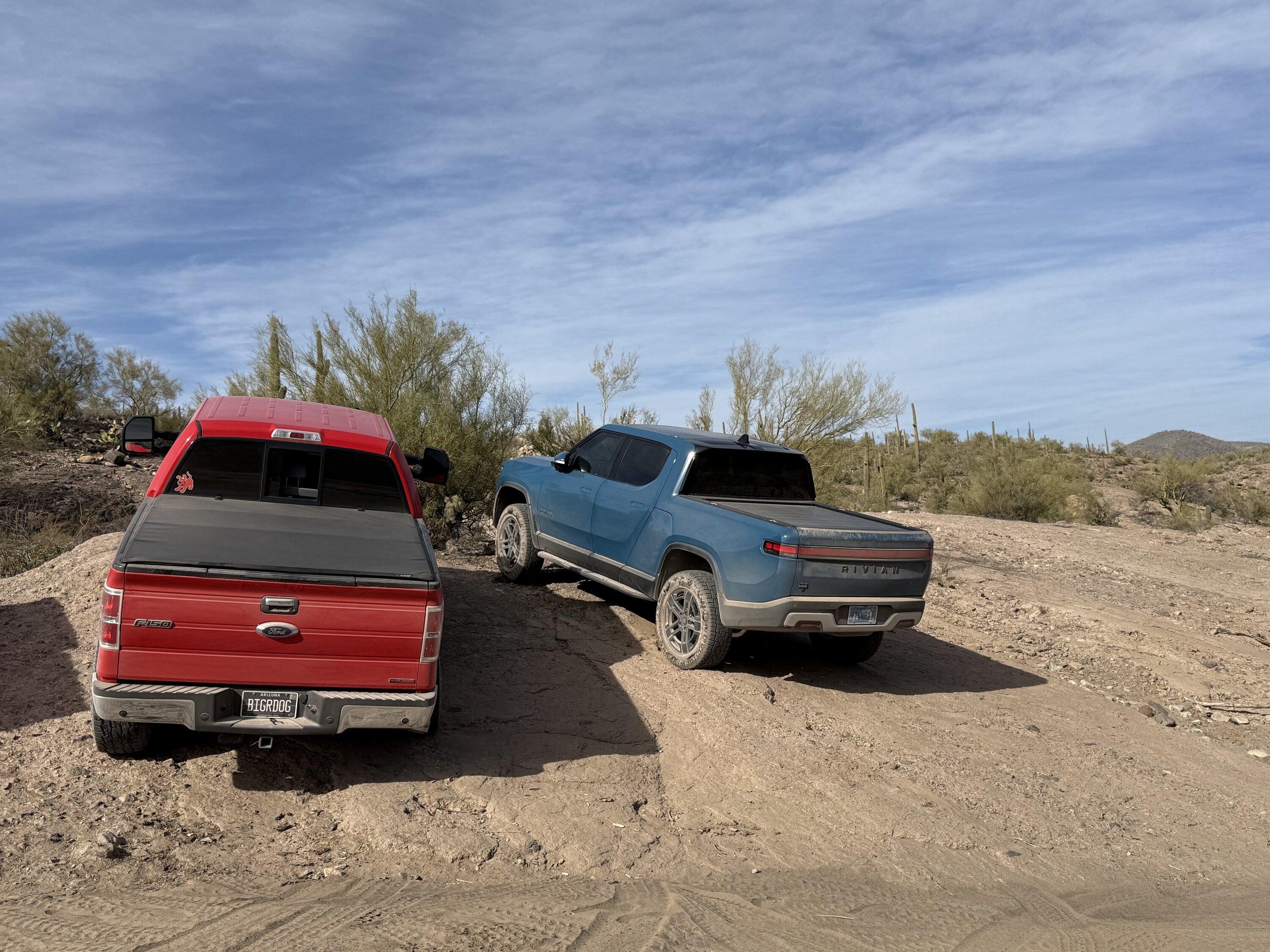Rivian R1T R1S Off-Road Trip Report - Metro Phoenix, Arizona: China Dam/Tule Creek Homestead Trail (1/4/2025) China Dam Tule 1-4-2025 - 2a