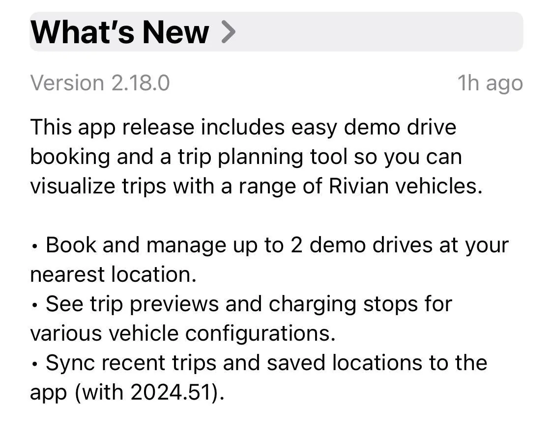 Rivian R1T R1S iOS App v2.18.0 and Android 2.18 Released img_1669-jpeg