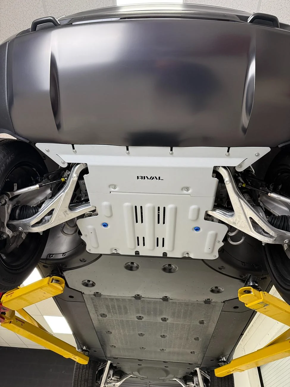 Rivian R1T R1S New Heavy Duty Aluminum Rival Skid Plates Installed! - EV Sportline IMG_1987 2
