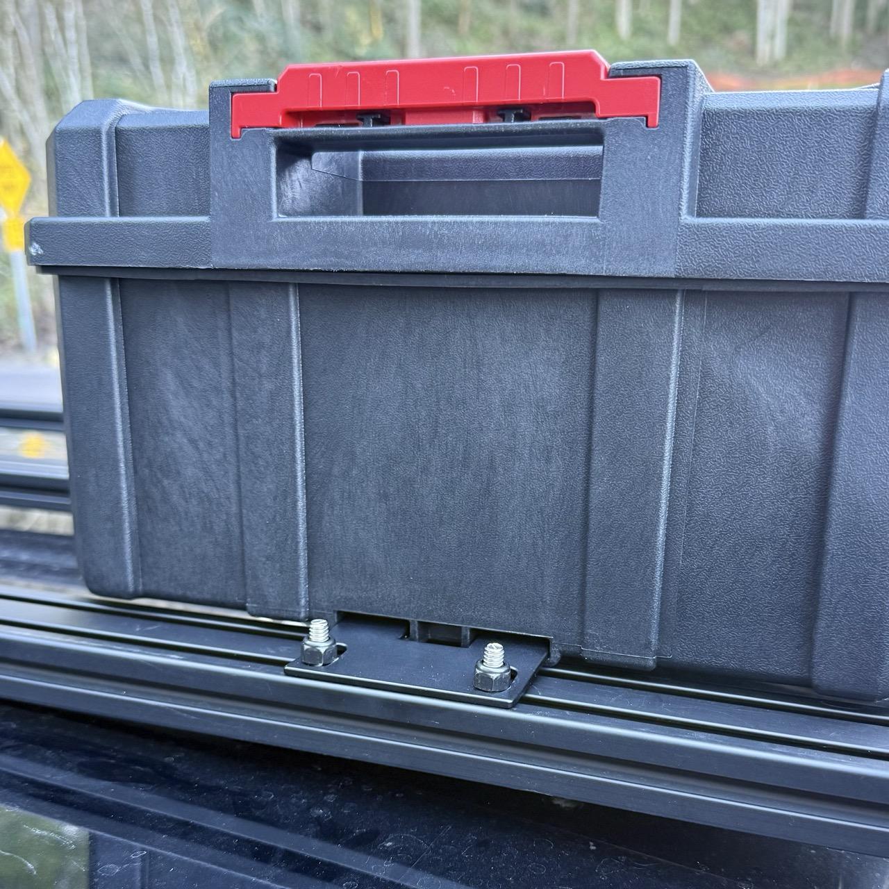 Rivian R1T R1S Cargo box clips for roof rack IMG_1541 Lar