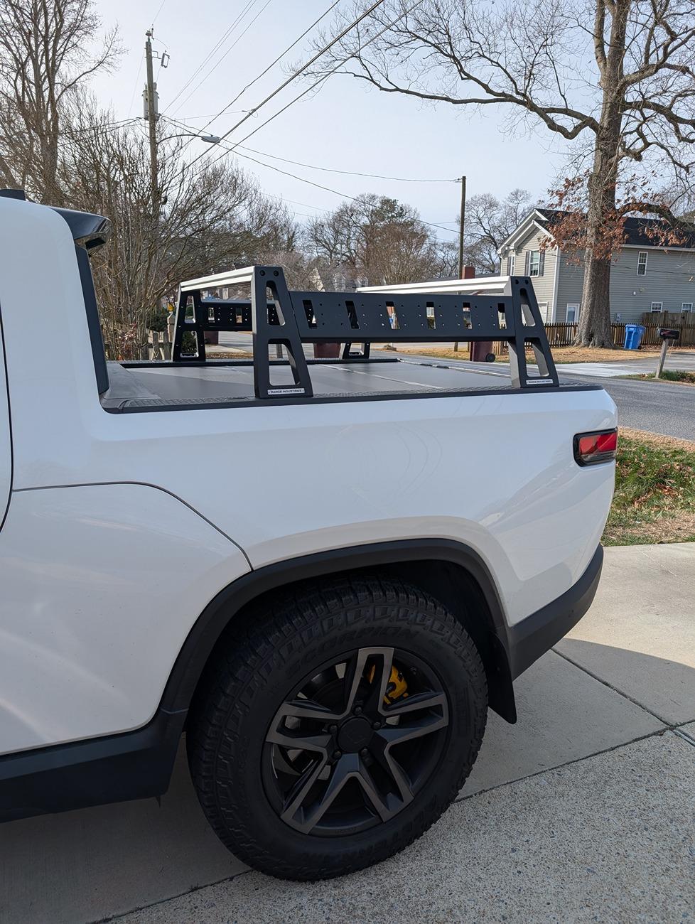 Rivian R1T R1S Sierra Rack System installed on R1T PXL_20250110_154654324