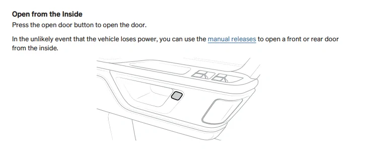 Rivian R1T R1S Rear Seat Emergency Exit EN9UEvz