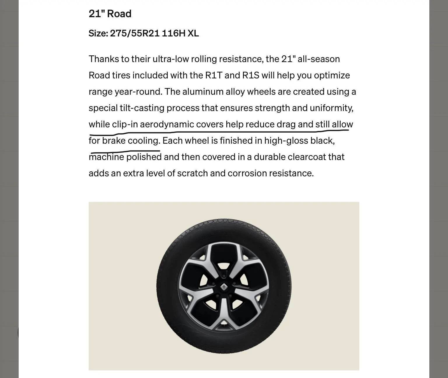 Rivian R1T R1S R1S Default 21” Road Tires, Aero Cover 85B9E555-6111-42EC-84FE-E81B0CB13D5C