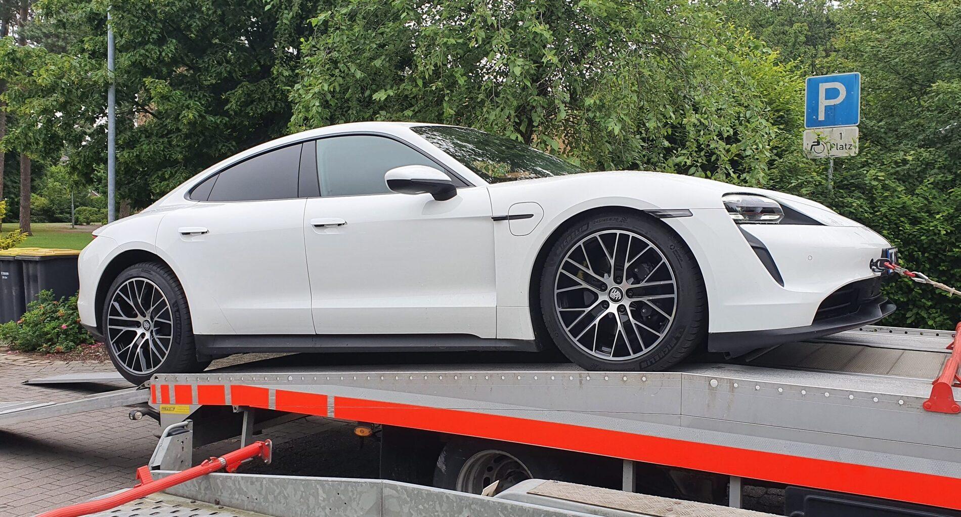 Rivian R1T R1S Porsche Whistleblower: “60% of all delivered Taycan have battery issues that caused replacements, damages and fires” taycan-flatbed-1-scaled