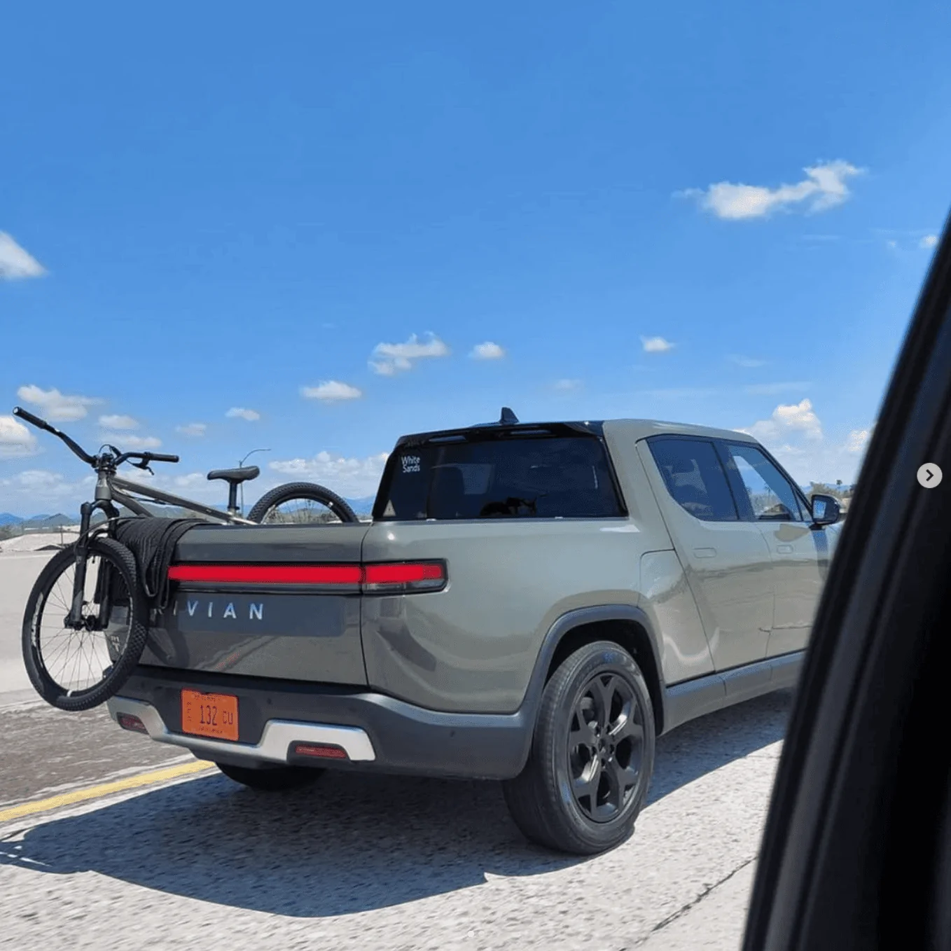 Rivian R1T R1S Can your bike be mounted over the R1T bed? [Bike Fitment Guide] 1639007075334