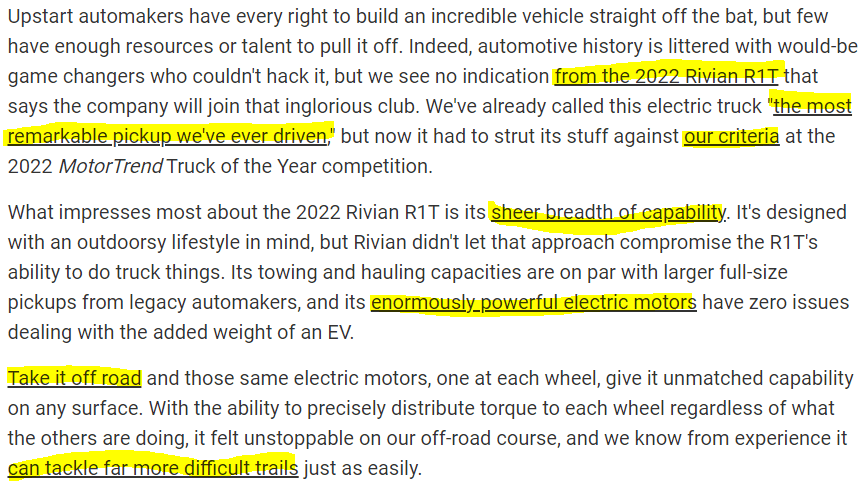Rivian R1T R1S Motor Trend Review [Dec 10]: Rivian R1T Pros and Cons: A New Era 1639157743343