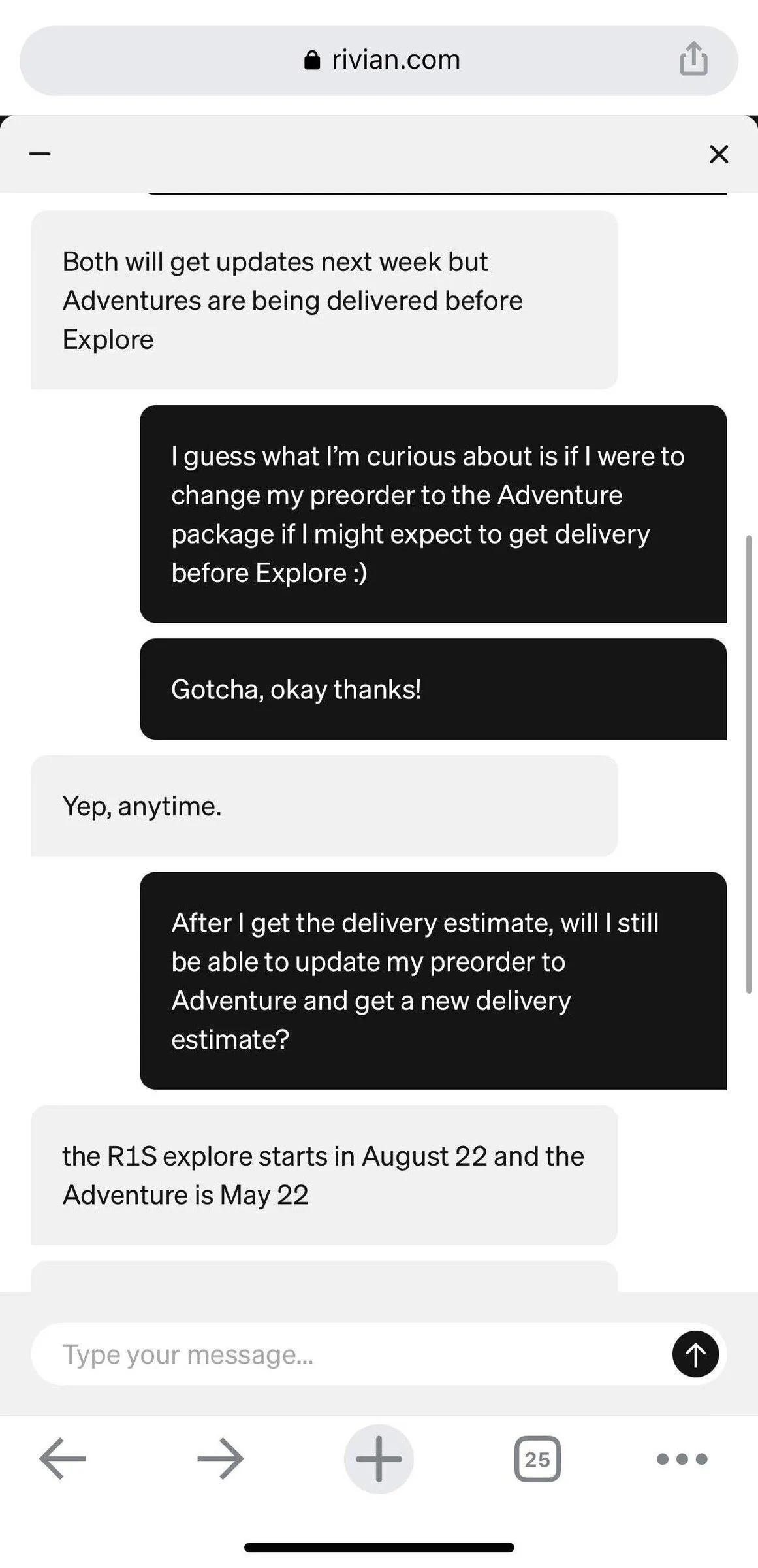 Rivian R1T R1S R1S Production: ADVENTURE starts May 2022 and EXPLORE starts August 2022 (Per Rivian CS). Delivery timeline emails next week! Rivian R1S Adventure vs Explore Production