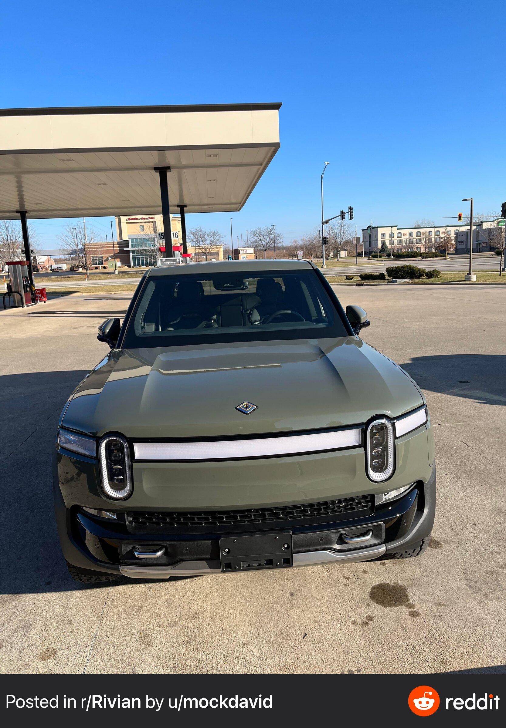 Rivian R1T R1S Where does the front license plate get mounted? 93163680-60DA-4003-8ADE-0917F894B1D3
