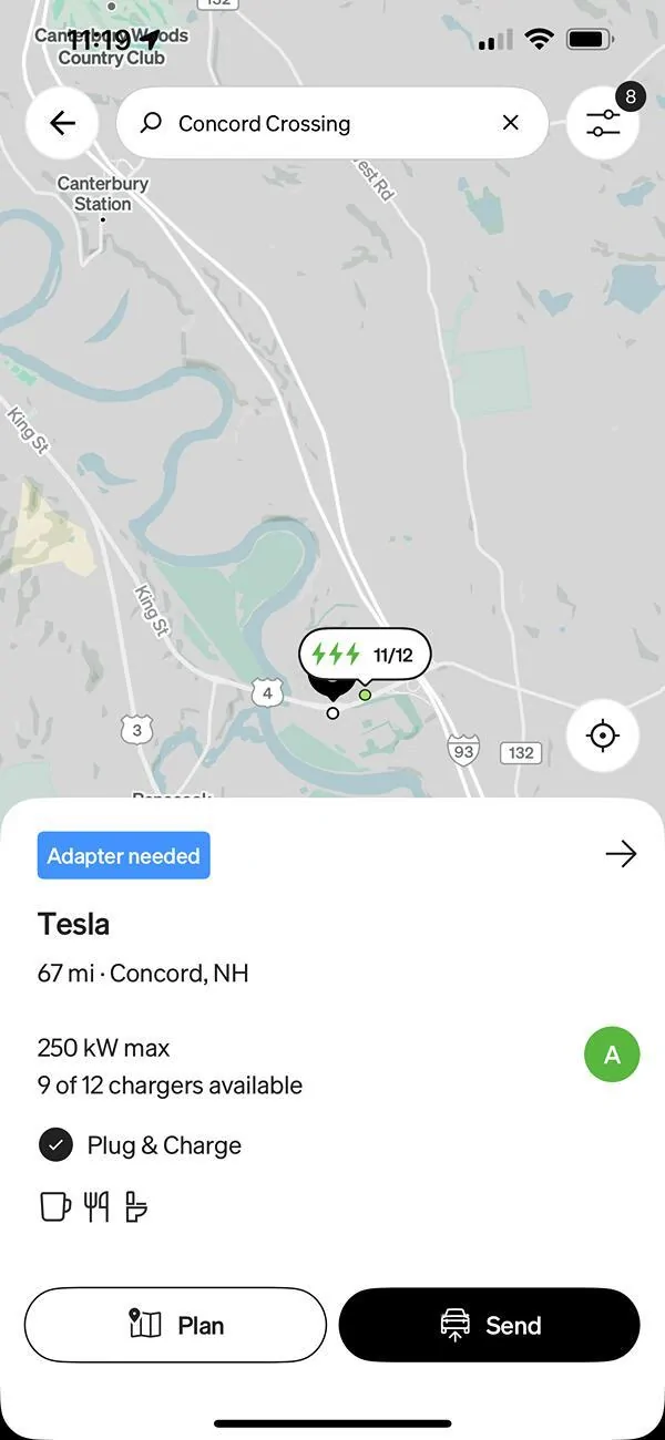 Rivian R1T R1S Charging locations along 93 IMG_1407