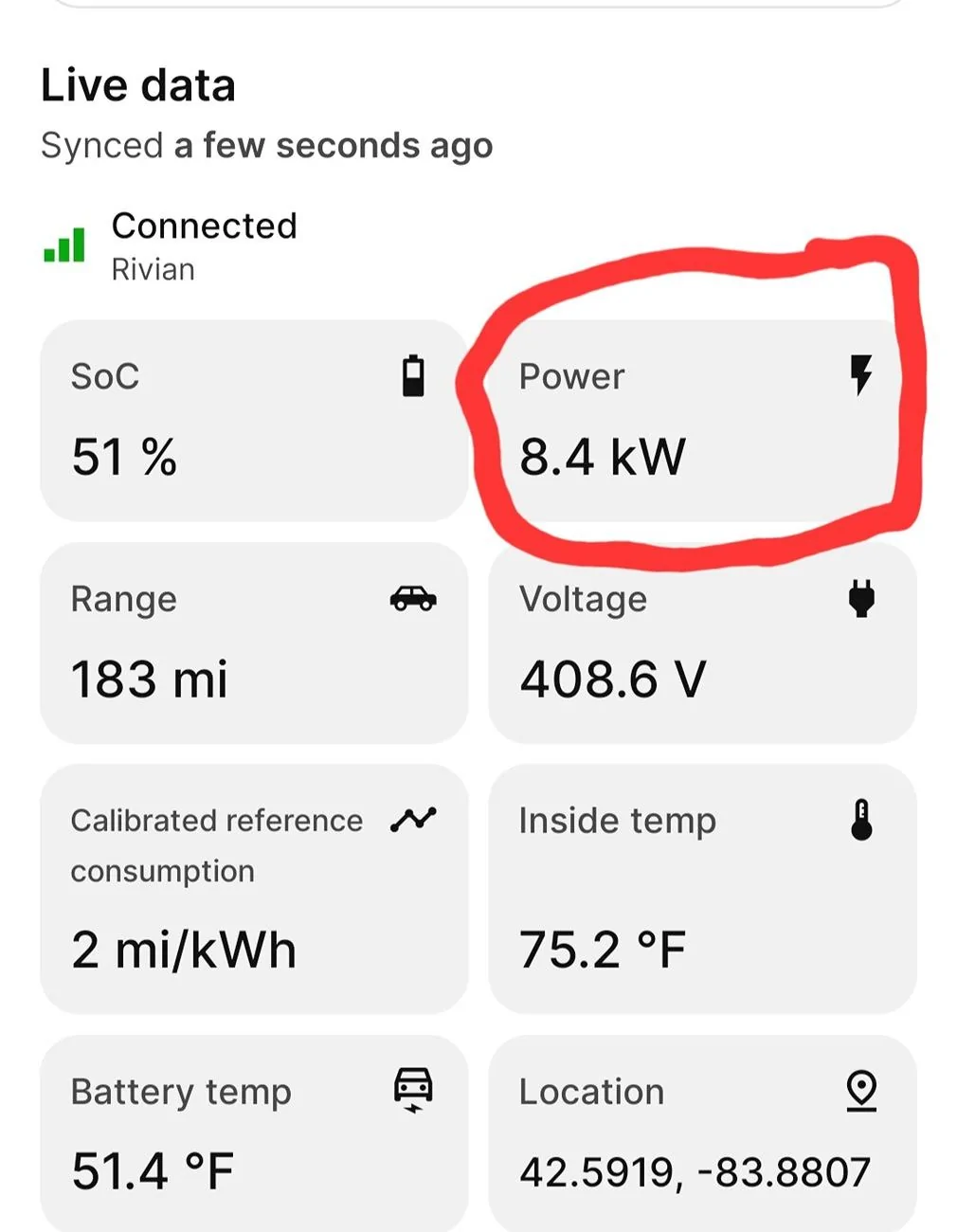 Rivian R1T R1S Gen2 Heat Pump power consumption observation 1000005360