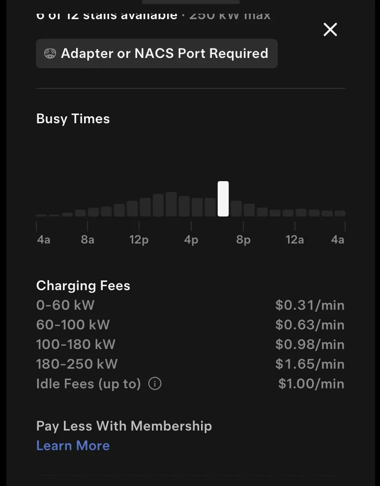 Rivian R1T R1S Tesla charges by charging speed IMG_1207