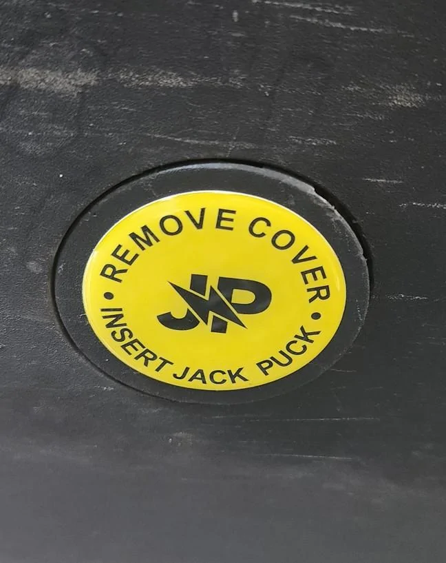 Rivian R1T R1S If you’re letting a tire shop work on your Rivian, watch them like a hawk! Yellow Emblem 1
