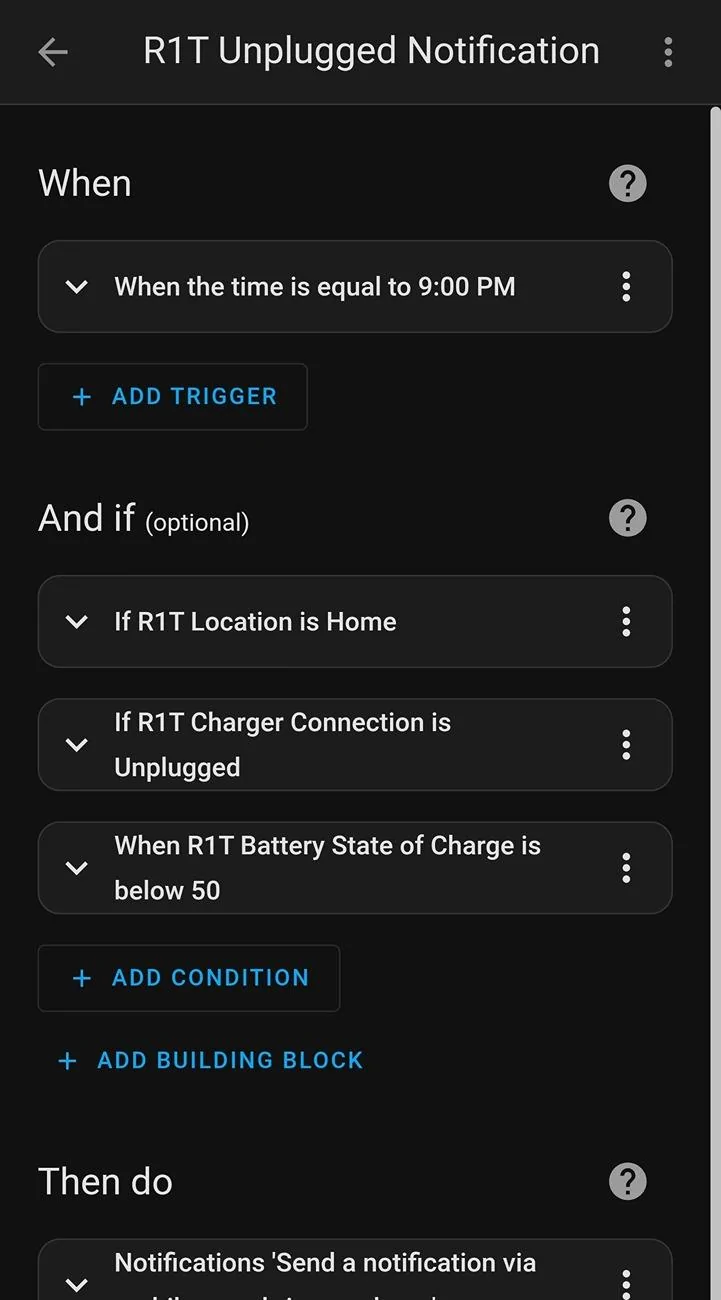 Rivian R1T R1S Quality of Life Improvements with Home Assistant Automation Tasks 1000011613