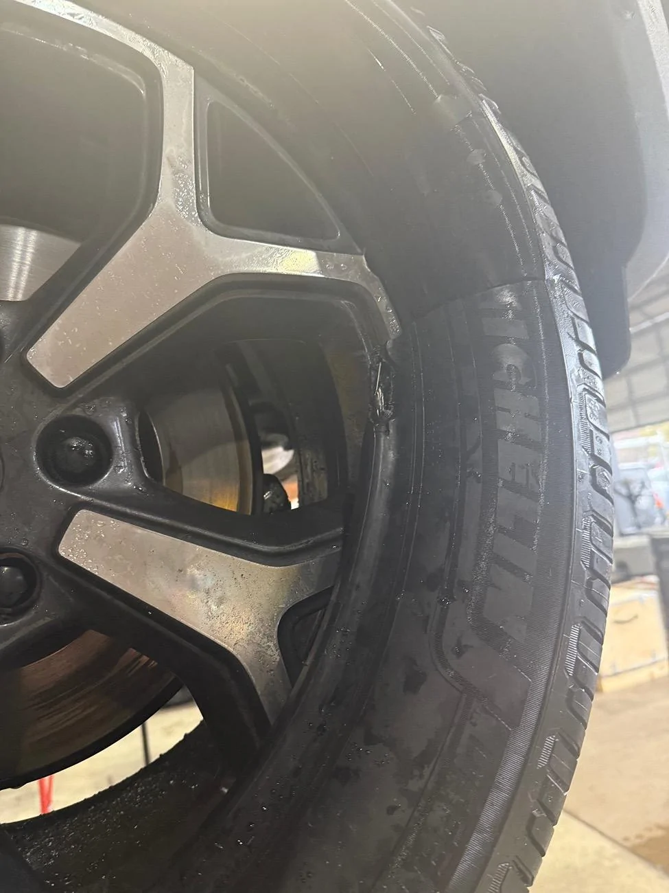 Rivian R1T R1S 2024 R1S totaled after hitting divider IMG_4392