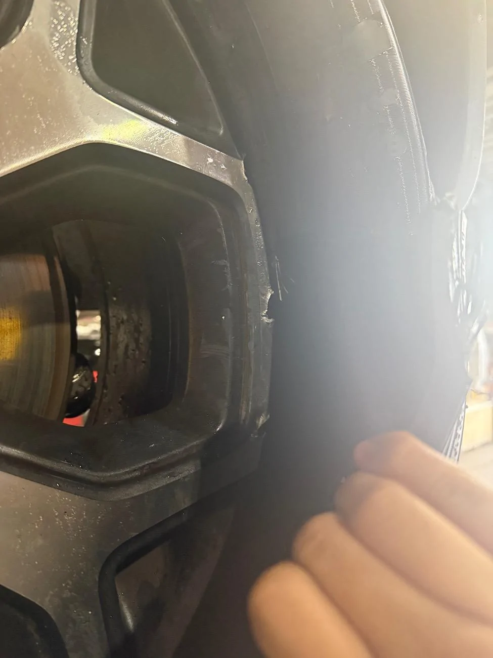 Rivian R1T R1S 2024 R1S totaled after hitting divider IMG_4393