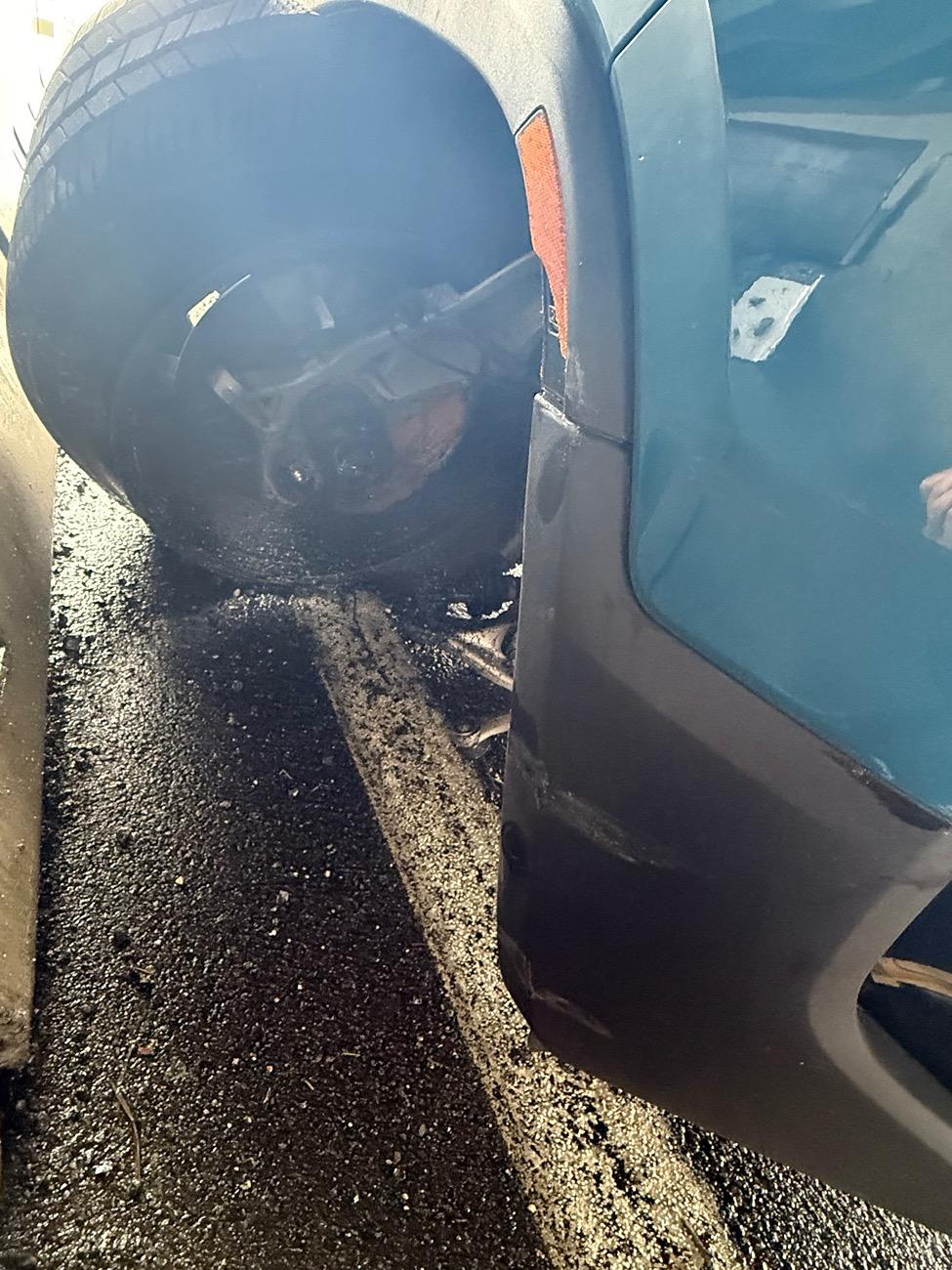 Rivian R1T R1S 2024 R1S totaled after hitting divider IMG_4382