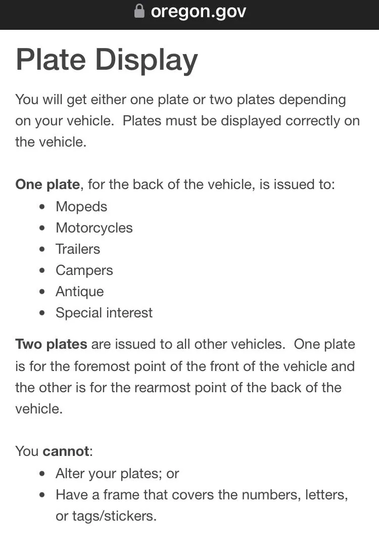Rivian R1T R1S Calif Front Plate Requirements for Visitors IMG_3951