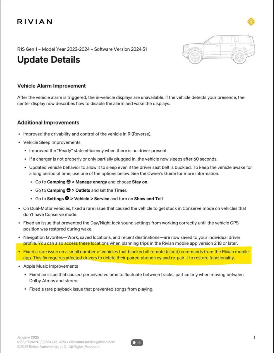 Rivian R1T R1S App issue - App won't lock/unlock, change charge limit, set climate... 1737737871598-eq