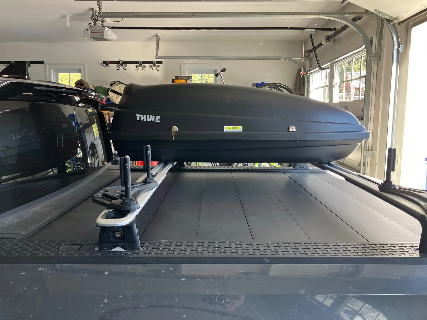 Rivian R1T R1S Cargo box that fits the bed length: Thule Sidekick IMG_1036