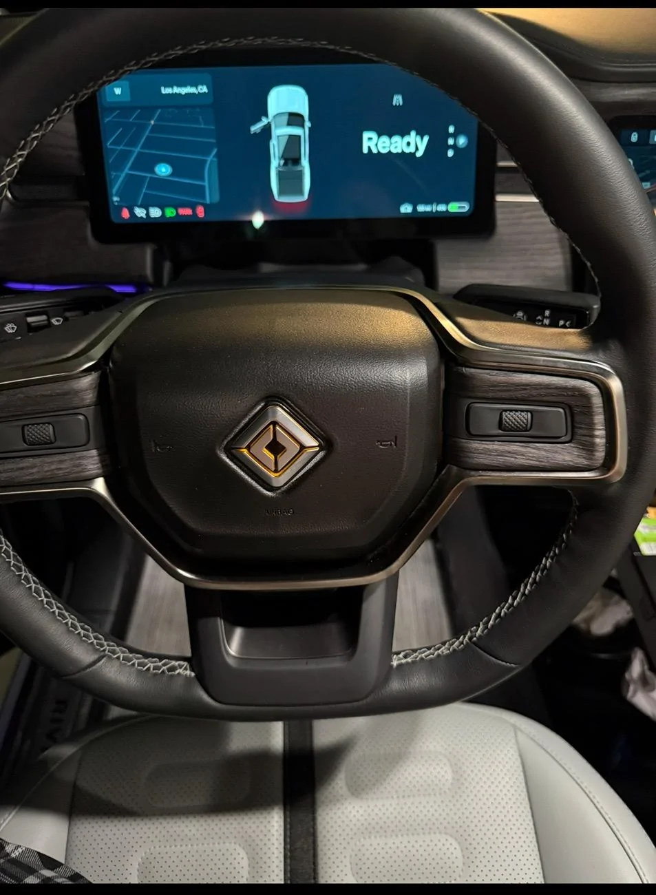 Rivian R1T R1S Ocean Coast Steering Wheel IMG_5854