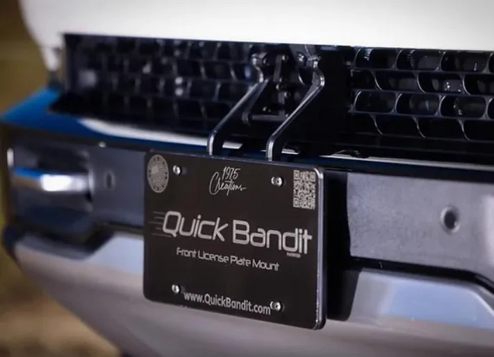 Rivian R1T R1S Front License Plate Mounting Options -- A Summary Quick Bandit