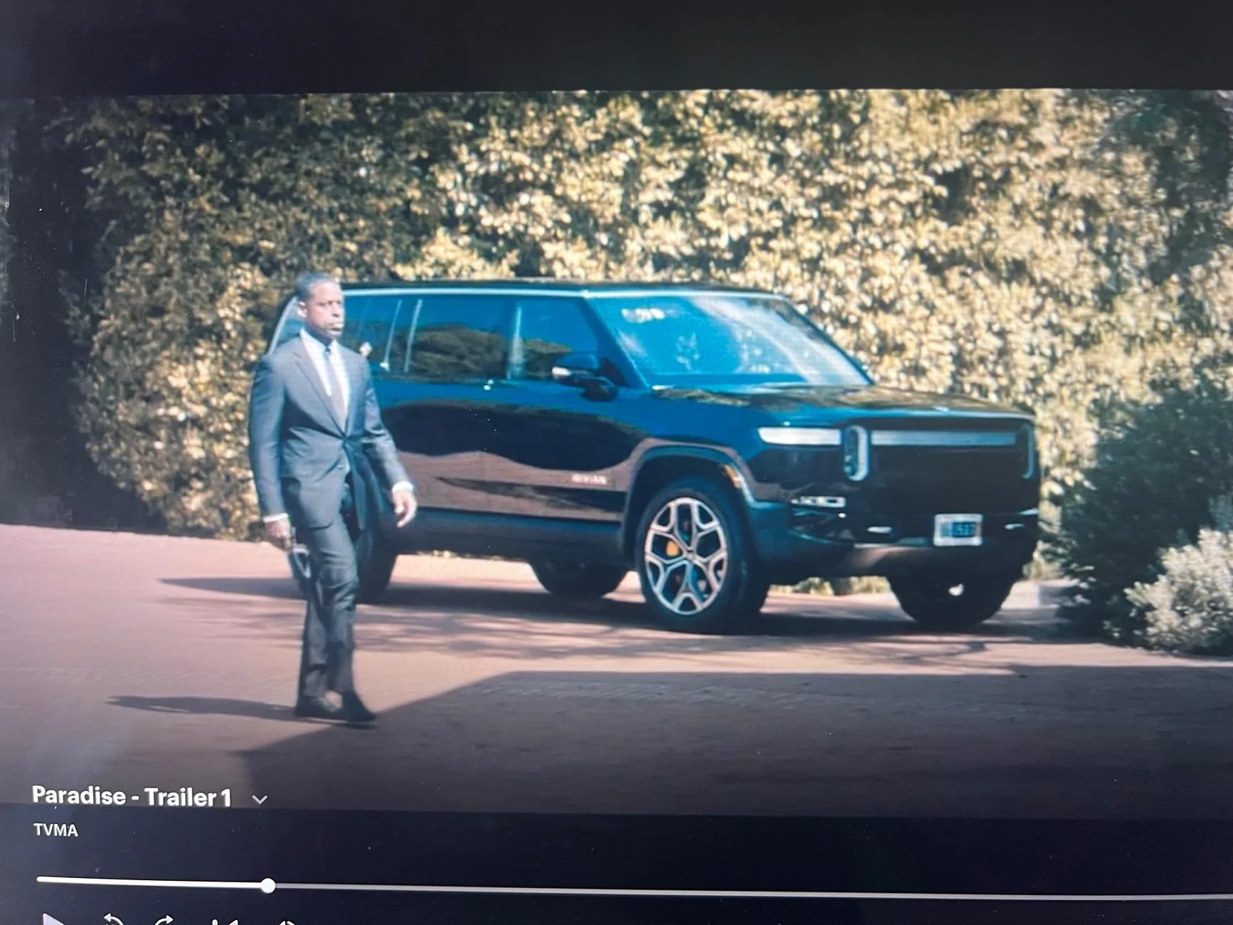 Rivian R1T R1S Good Rivian Exposure in new Hulu Series - Paradise IMG_1499