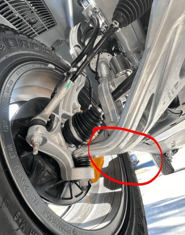 Rivian R1T R1S EVs don't consider jacking safety floor jack on a arm rivian