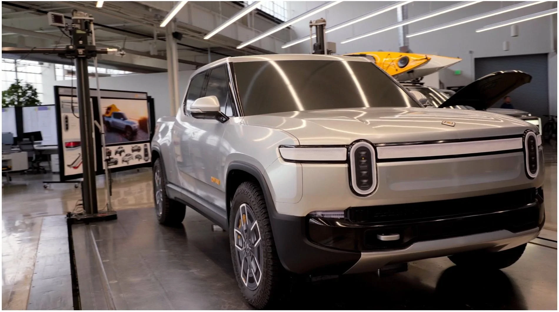 Rivian R1T R1S Reminiscence: Photos of Rivian R1T Prototypes in the Documentary, "Long Way Up" (2020) 1. Single Tow Hook - Prototype R1T
