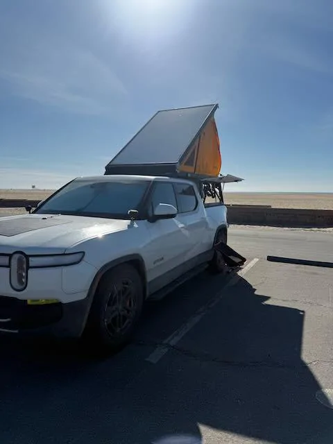 Rivian R1T R1S Recent project: modifying bed for cozy stealth camping in my R1T GFC camper IMG_1982