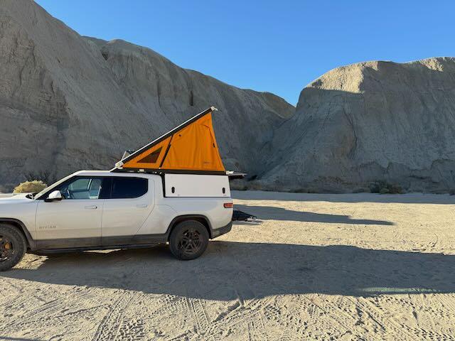 Rivian R1T R1S Recent project: modifying bed for cozy stealth camping in my R1T GFC camper IMG_1946