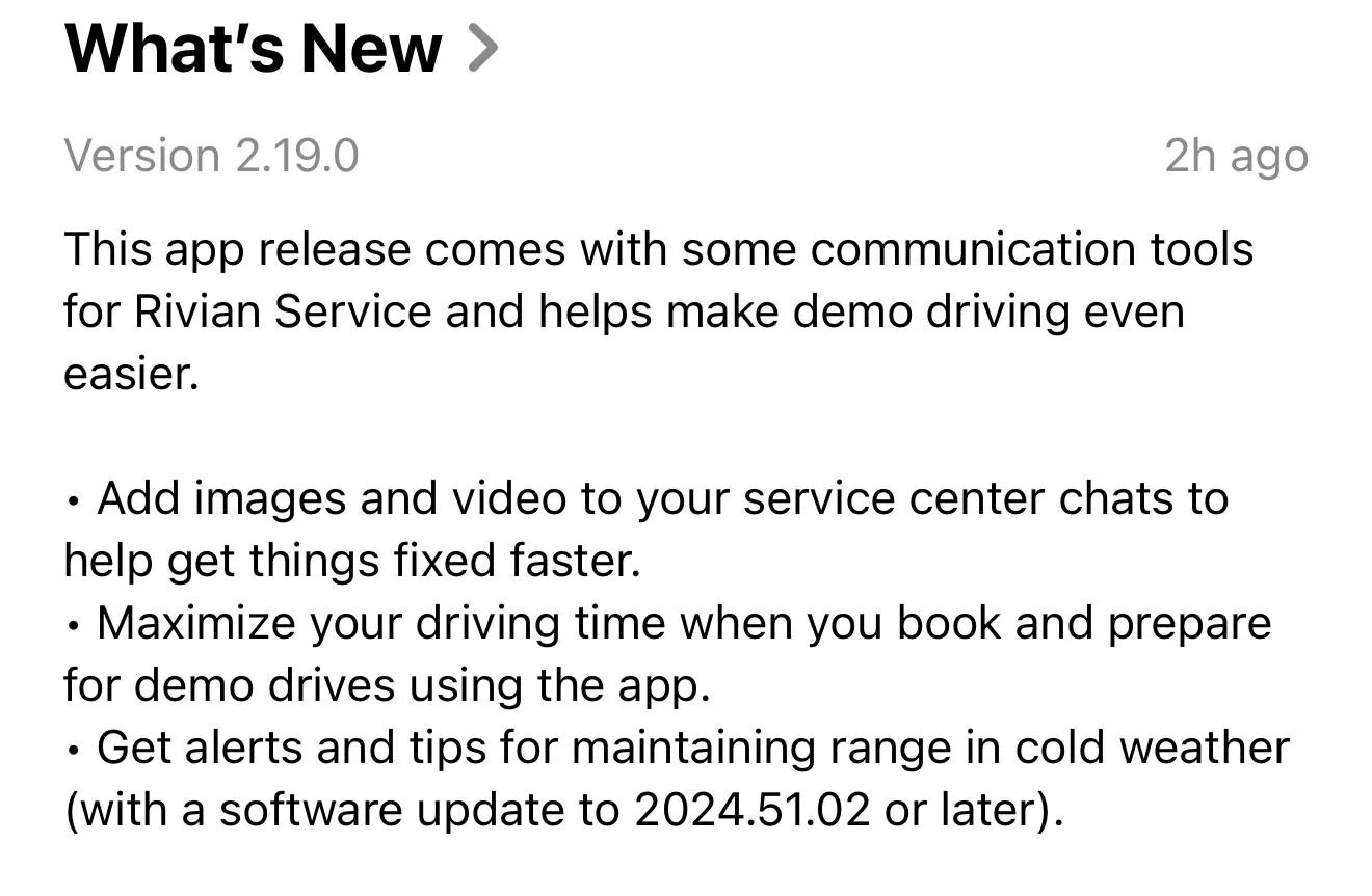 Rivian R1T R1S New IOS app released IMG_0035