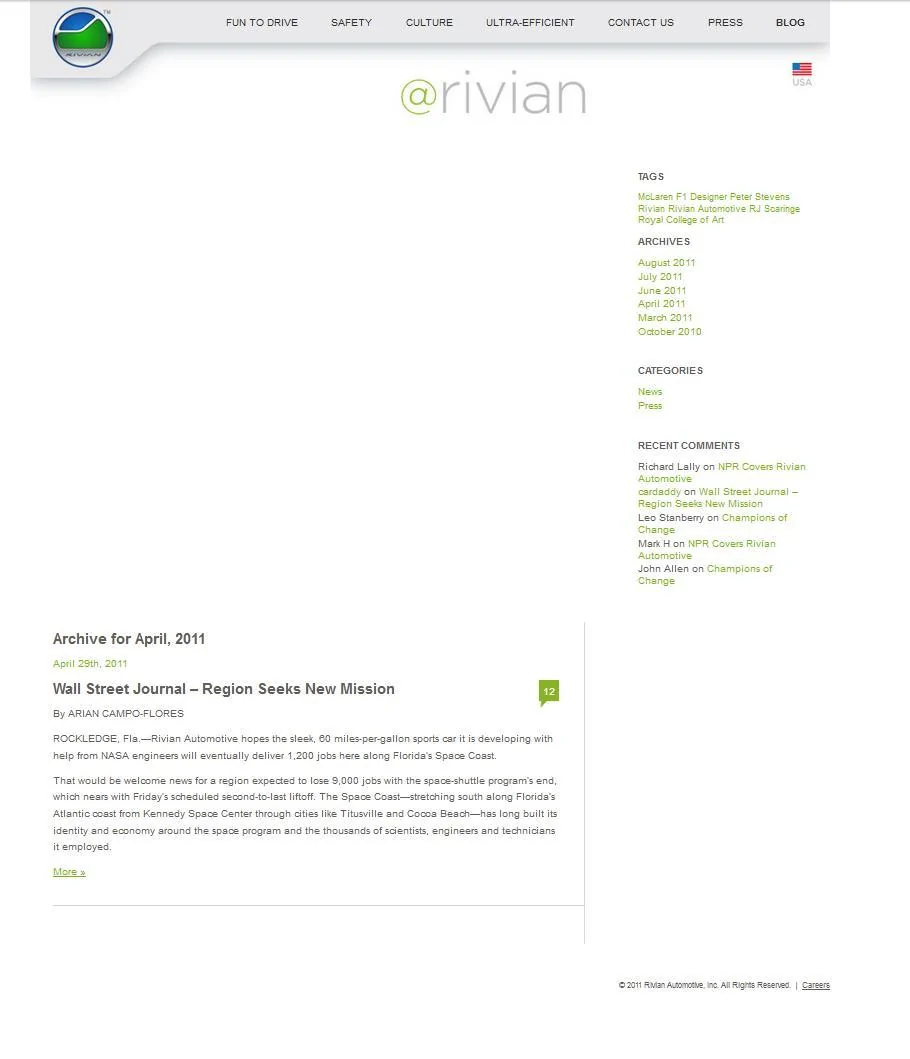Rivian R1T R1S A History of Rivian (via its webpage) - Part 1 6