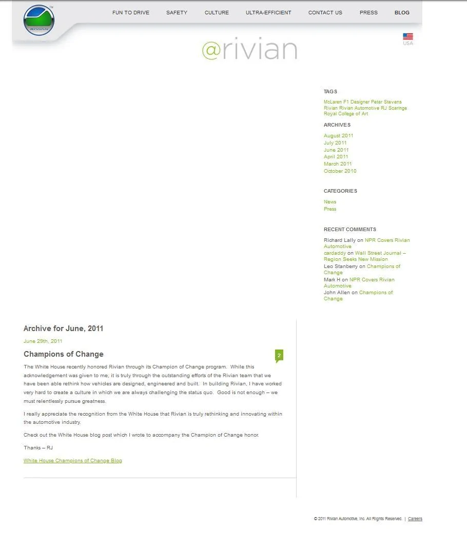 Rivian R1T R1S A History of Rivian (via its webpage) - Part 1 7