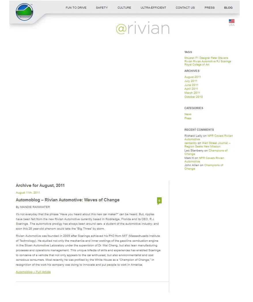 A History of Rivian (via its webpage) - Part 1 | Rivian Forums